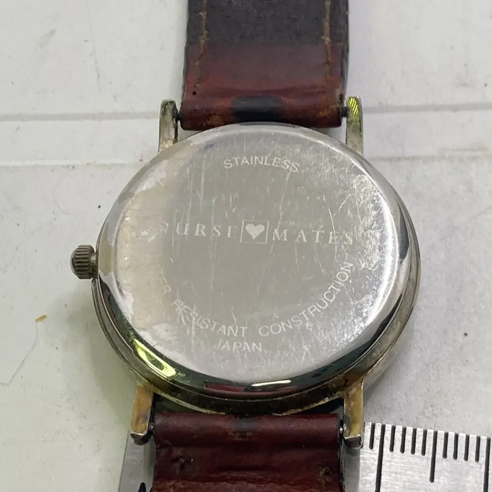 Vintage Nurse Mates Womens Watch Works New Battery